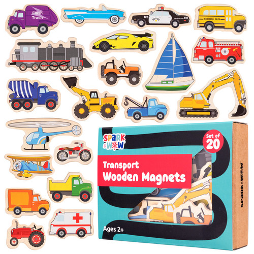 Spark Wooden Magnets - Transport - Set Of 20 CTUSW400025