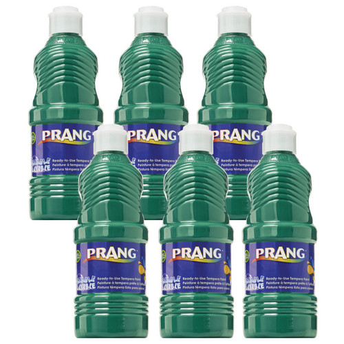 Prang Washable Tempera Paint, Green, 16 Oz, Pack Of 6 DIX10704-6