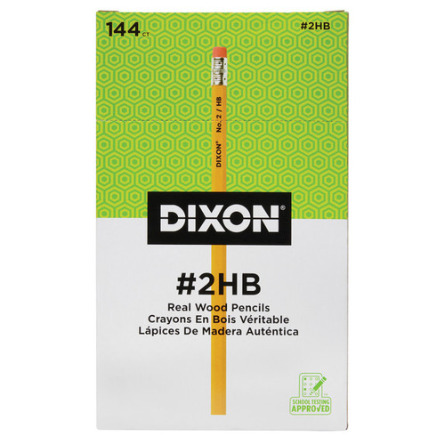 Dixon No. 2 Pencils, Yellow, Box Of 144 DIX14412