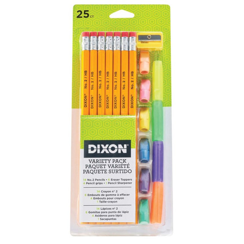 Dixon Variety Pack, #2 Pencils, Erasers, Pencil Grips DIX14428