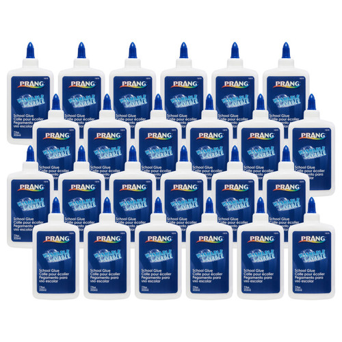 Prang Glue Washable Liquid White School Glue - 7.9 Oz, White, Pack Of 24 DIX15210-24