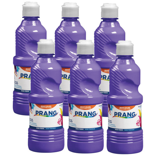 Prang Ready-To-Use Tempera Paint, Violet, 16 Oz, Pack Of 6 DIX21606-6