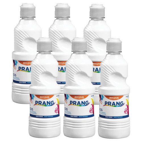 Prang Ready-To-Use Tempera Paint, White, 16 Oz, Pack Of 6 DIX21609-6