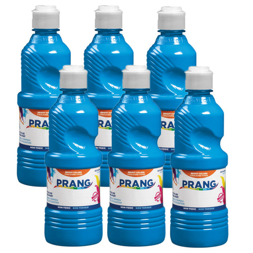Prang Ready-To-Use Tempera Paint, Turquoise, 16 Oz, Pack Of 6 DIX21619-6