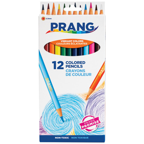 Prang Thick Core Colored Pencils, Assorted Colors, 3.3 Mm Core, 12 Count DIX22120