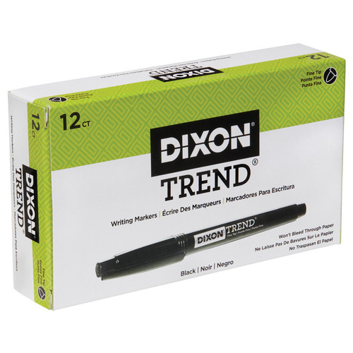 Dixon Trend Porous Point Pens, 12 Count, Black DIX81170