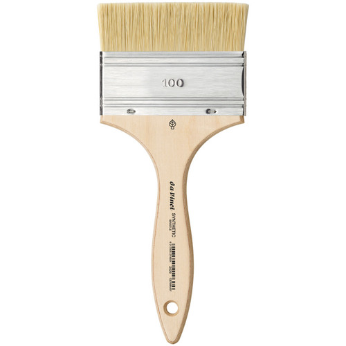 Da Synthetic Mottler Brush, Natural Hog, Acrylic & Oil, Flat, Series 2429, Size 100 DVXVA2429100