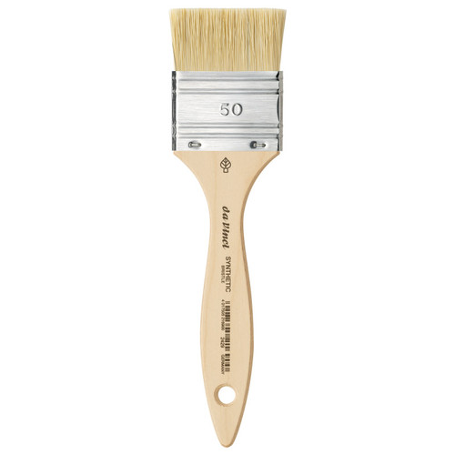 Da Synthetic Mottler Brush, Natural Hog, Acrylic & Oil, Flat, Series 2429, Size 50 DVXVA242950