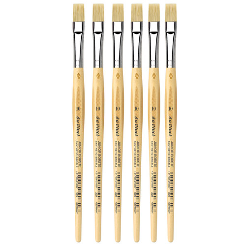 Da Junior Borste Synthetic Student Brush, Synthetic, Tempera, Flat, Series 329, Size 10, Pack Of 6 DVXVA32910-6