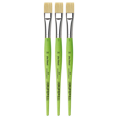 Da Fit Synthetics Student Brush, Synthetic, Acrylic & Oil, Flat, Series 379, Size 16, Pack Of 3 DVXVA37916-3
