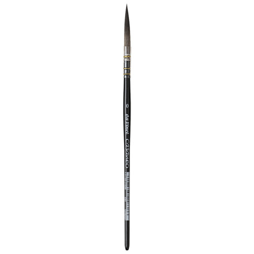 Da Casaneo Quill Liner, Extra Soft Synthetic, Watercolor, Long Tip, Series 490, Size 0 DVXVA4900