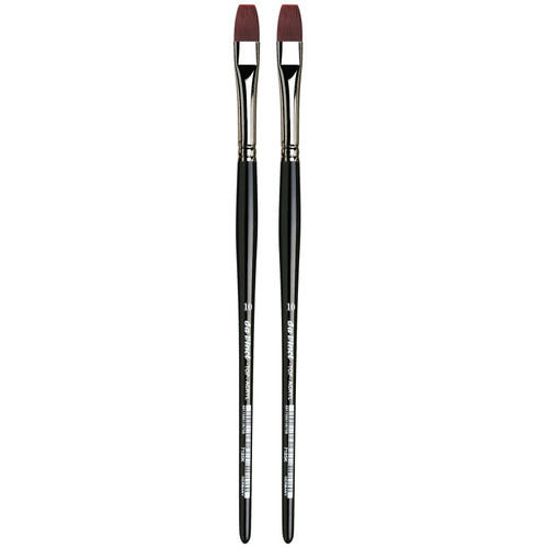 Da Top-Acryl Bright Red-Brown Brush, Synthetic, Acrylic & Oil, Flat, Series 7185K, Size 10, Pack Of 2 DVXVA7185K10-2