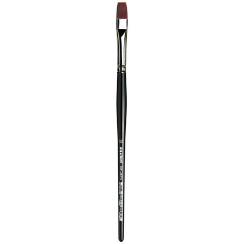 Da Top-Acryl Bright Red-Brown Brush, Synthetic, Acrylic & Oil, Flat, Series 7185K, Size 12 DVXVA7185K12