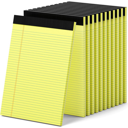 Enday Legal Pad, 8-1/2" X 11", 50 Sheets, Canary, Pack Of 12 EDY817912