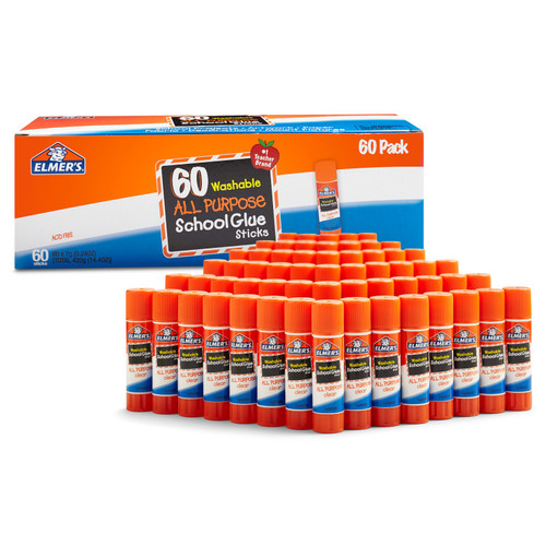 Elmer'S All Purpose School Glue Sticks, Washable, 7 Gram, 60 Count ELME501