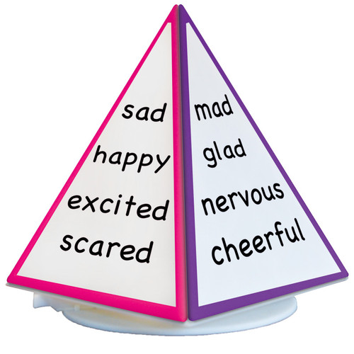 Sensational Spin & Write Pyramid Rotating 4-Sided Dry-Erase Board ELP626691