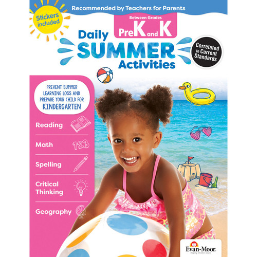 Evan-Moor Daily Summer Activities, Moving From Prek To Kindergarten EMC1070