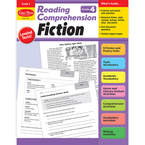 Evan-Moor Reading Comprehension: Fiction, Grade 4 EMC2444