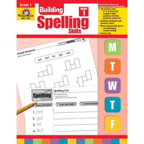Evan-Moor Building Spelling Skills, Teacher'S Edition, Grade 1 EMC2705