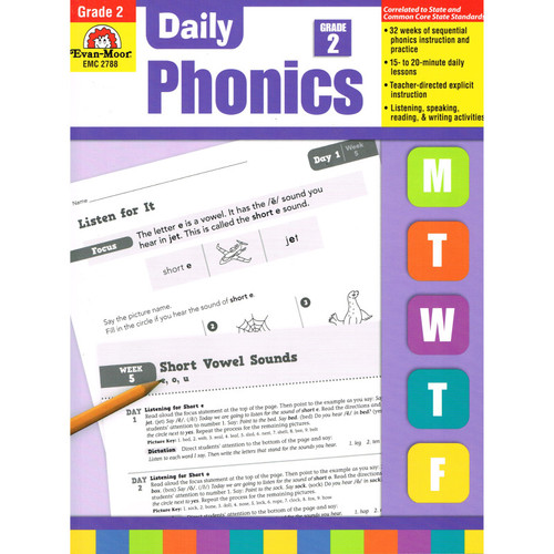 Evan-Moor Daily Phonics Book, Teacher'S Edition, Grade 2 EMC2788
