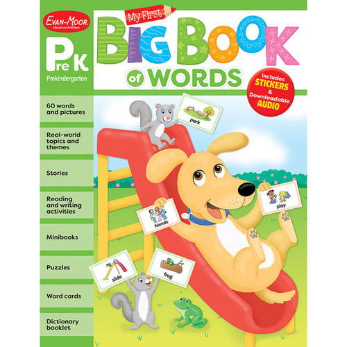 Evan-Moor My First Big Book Of Words, Grade Prek EMC3101