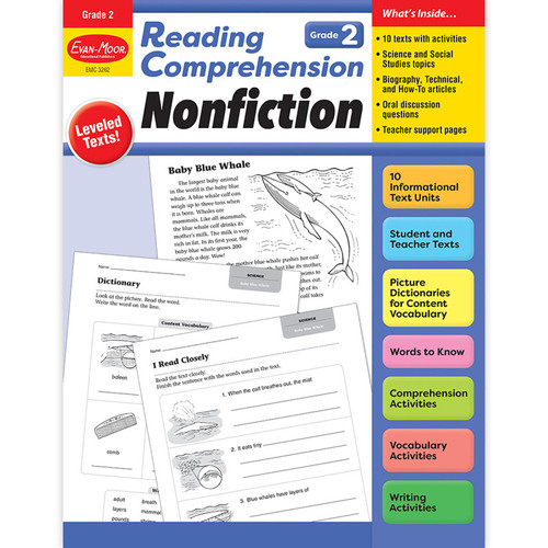 Evan-Moor Reading Comprehension: Nonfiction, Grade 2 EMC3262