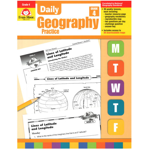 Evan-Moor Daily Geography Practice Book, Teacher'S Edition, Grade 4 EMC3713