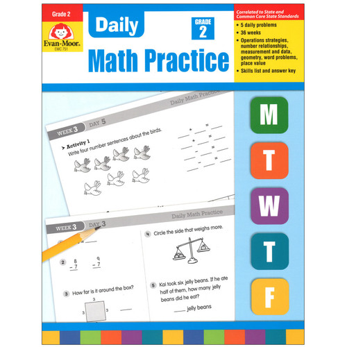 Evan-Moor Daily Common Core Math Practice, Grade 2 EMC751