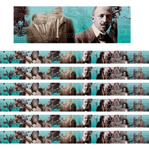 Edupress Black History Photo Border, 35 Feet Per Pack, 6 Packs EP-3215-6