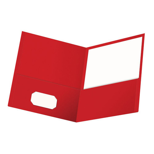 Oxford Twin Pocket Folders, Red, 25 Per Box ESS57511