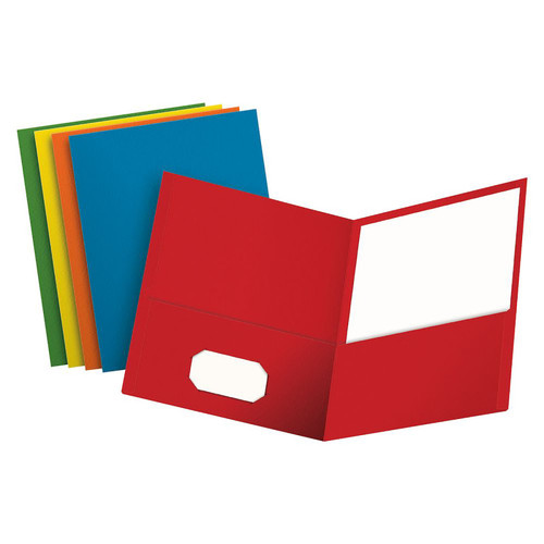 Oxford Twin Pocket Folders, Assorted Colors, Box Of 25 ESS57513