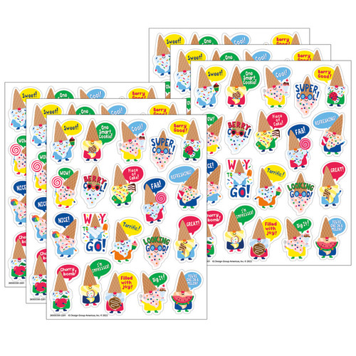 Eureka Dessert Gnomes Candy Scented Stickers, 80 Per Pack, 6 Packs EU-650333-6
