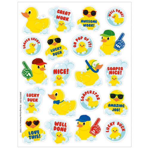 Eureka Rubber Duckies Bubblebath Scented Stickers, Pack Of 80 EU-650337