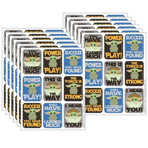 Eureka Star Wars The Mandalorian Giant Stickers, 36 Per Pack, 12 Packs EU-650802-12