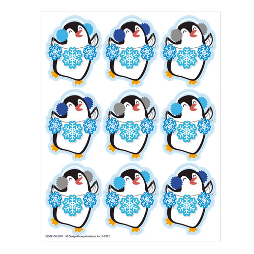 Eureka Winter Penguin Giant Stickers, Pack Of 36 EU-650810