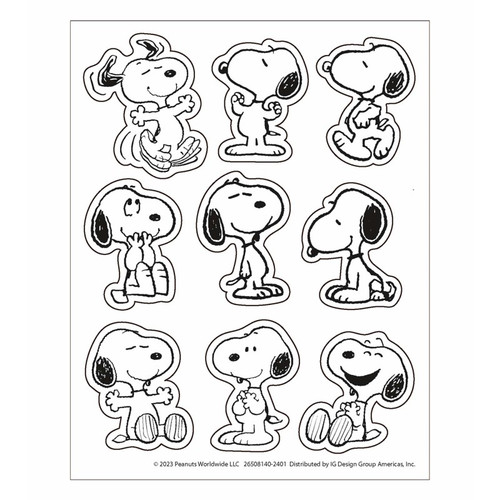 Eureka Peanuts Snoopy Giant Stickers, Pack Of 36 EU-650814