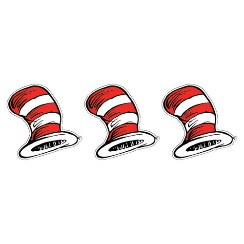 Eureka The Cat In The Hat Hats Paper Cut Outs, 36 Per Pack, 3 Packs EU-841300-3