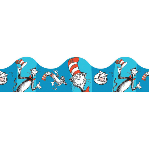 Eureka Cat In The Hat Blue Deco Trim, 37 Feet EU-845017