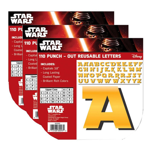 Eureka Star Wars Deco 4" Letters, 110 Per Pack, 3 Packs EU-845060-3