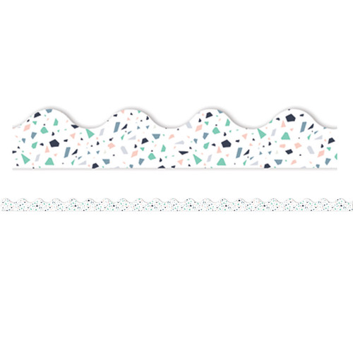 Eureka Simply Sassy White Terrazzo Deco Trim, 37 Feet EU-845317