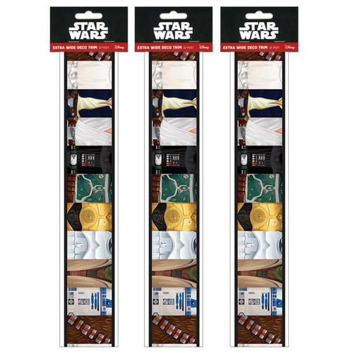 Eureka Star Wars Extra Wide Deco Trim, 37 Feet Per Pack, 3 Packs EU-845623-3