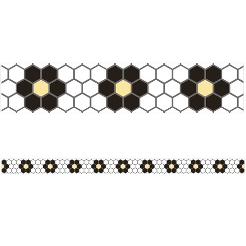 Eureka The Hive Floral Mosaic Deco Trim, 37 Feet EU-845671
