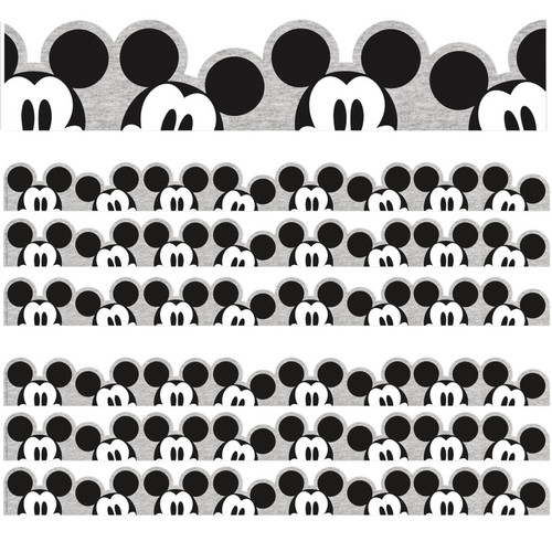 Eureka Mickey Mouse Throwback Peeking Mickeys Extra Wide Deco Trim, 37 Feet Per Pack, 3 Packs EU-846321-3