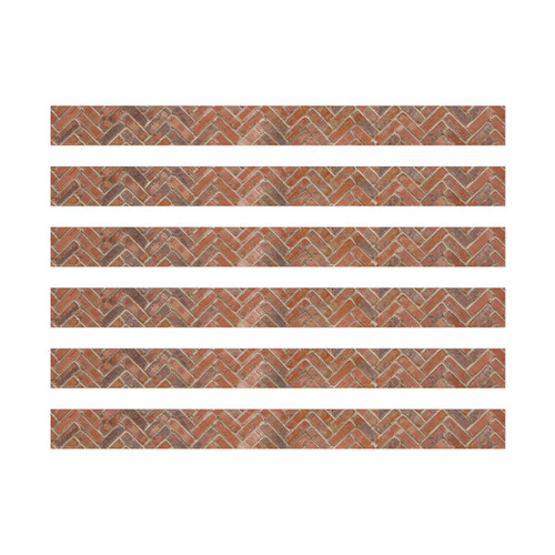 Eureka Curiosity Garden Brick Extra Wide Deco Trim, 37 Feet Per Pack, 6 Packs EU-846337-6