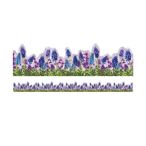 Eureka Curiosity Garden Die-Cut Floral Extra Wide Deco Trim, 37 Feet EU-846339