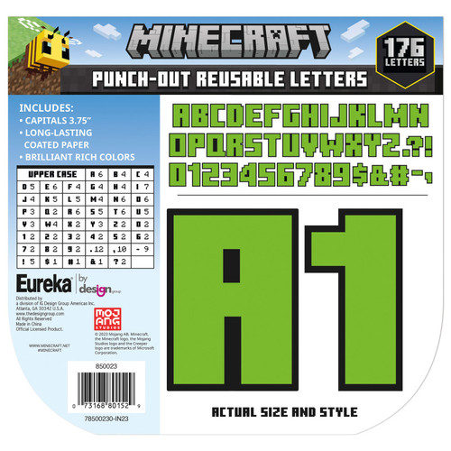 Eureka Minecraft Deco Letters, 176 Pieces EU-850023