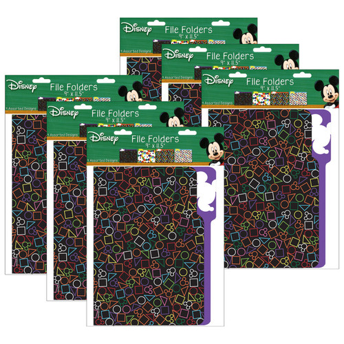 Eureka Geo Mickey File Folders, 4 Per Pack, 6 Packs EU-866405-6