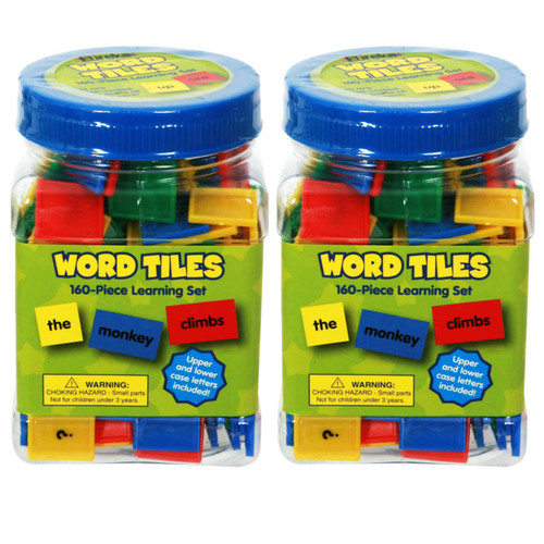 Eureka Tub Of Word Tiles, 160 Per Set, 2 Sets EU-867450-2