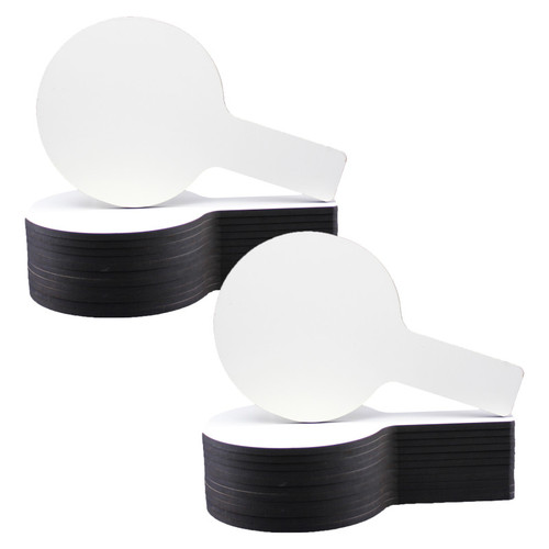 Flipside Mini Dry Erase Answer Paddles, 5" X 9", 12 Per Pack, 2 Packs FLP10036-2