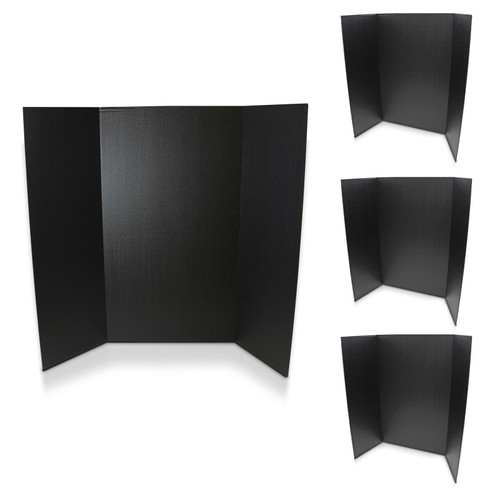 Flipside 1-Ply Project Board, 36" X 48", Black, Pack Of 4 FLP18067